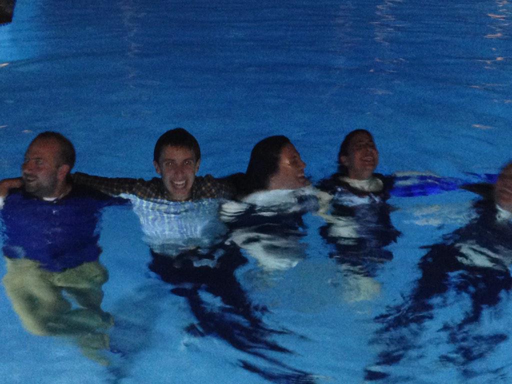 PattyGeorge22's tweet photo. After the workshop, the social media team takes the plunge. #SIABCOCO http://t.co/em0aLVwyGg