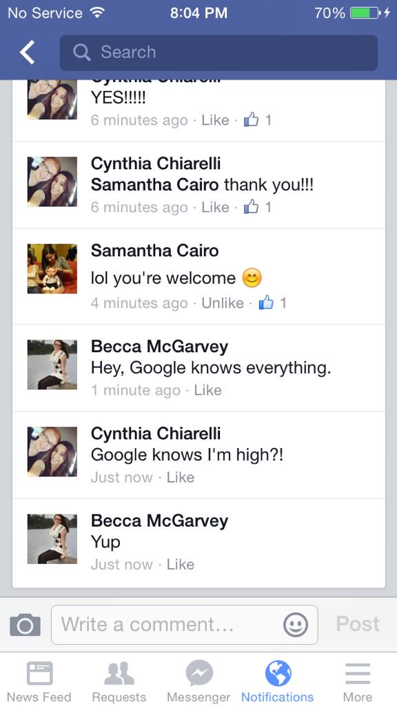Cyndi_Relli's tweet photo. @IamSmokeey dude watch out google knows.... http://t.co/tRKsnEiFzw