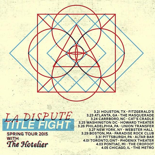 AntiRecords's tweet image. Second leg of the Title Fight tour with co-headliner La Dispute and support from The Hotelier. #titlefight #hyperview