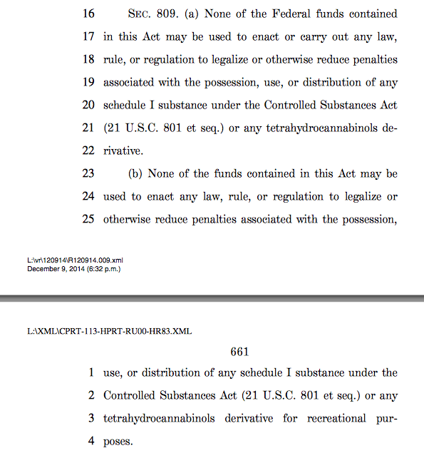 DCMJ2014's tweet photo. #CRomnibus
"medical marijuana" in #Sec538
= violation of CSA under #Sec809 (GENERAL PROVISIONS—DC)
#DC71 #One_Act http://t.co/8KFo1Vvn0z