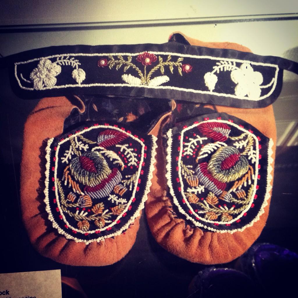 Here's a few of the moccasins on display at the exhibit. So beautiful!