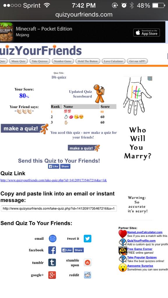 idbfee's tweet image. Take my quizz in my bio