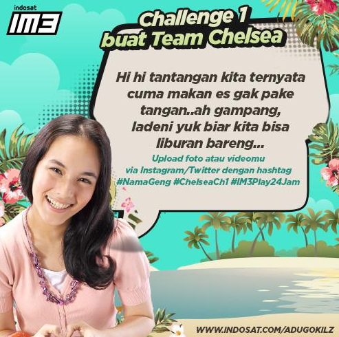 HaiMagazine's tweet photo. Mau liburan ke pulau seribu bareng @chelseaislan? Yuk ikutan #IM3Play24jam adu gokilz di http://t.co/laVXm9s3J0 http://t.co/99Nc9aasKF