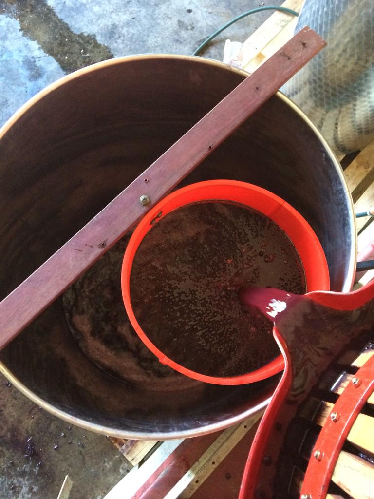 Pressing in December! Whole bunch Mataro, Cabernet, Shiraz, Chardonnay, Merlot and Grenache flowing free. #barossa