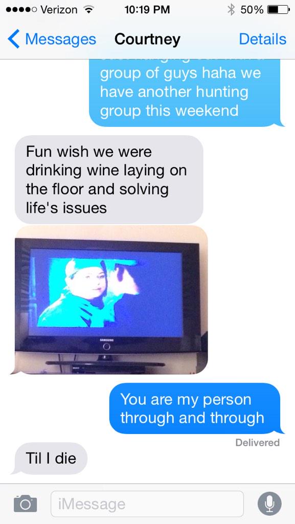 hcore1's tweet photo. @theberry this is a true best friend conversation when we are states away from each other! http://t.co/oKjVmXsAtO