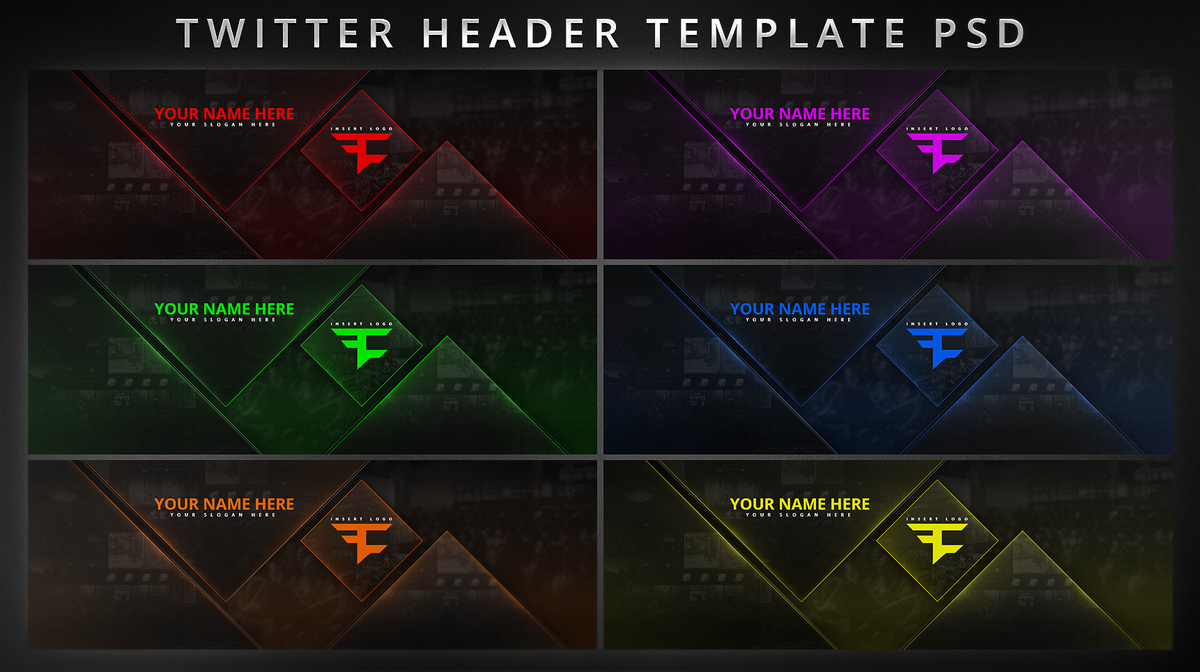 FaZe Nikan on Twitter: "Customizable Twitter Header Template PSD With Twitter Banner Template Psd