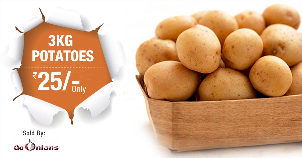 tradusindia's tweet photo. 3 Kg Potatoes @ Rs.25 : http://t.co/WtzE8jAtG1 http://t.co/mtb9WMYkMD