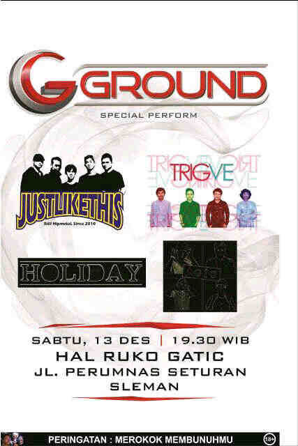 H-1 TRIGVE on STAGE. |Mandala Krida w/ARI LASSO Pk 19.00| Hal. Ruko Gatic (dpn Goebox) Pk 21.00| #SemangatMalam