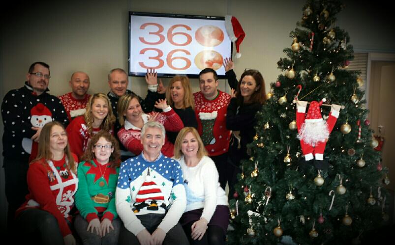 360Group_UK's tweet photo. Some of the team doing #ChristmasJumperDay &amp; getting into the festive spirit! http://t.co/EylX0YqbwM