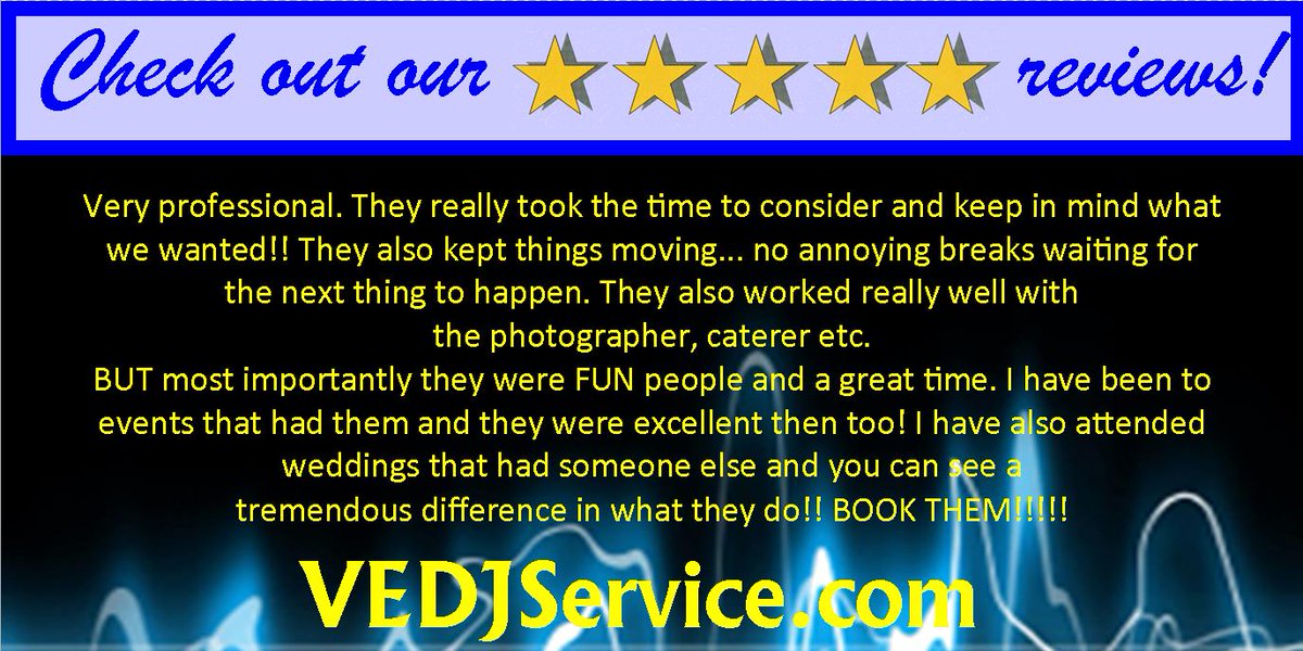 VEDJService's tweet image. Did you book a different DJ service and were disappointed with their performance?  Tell us your story.