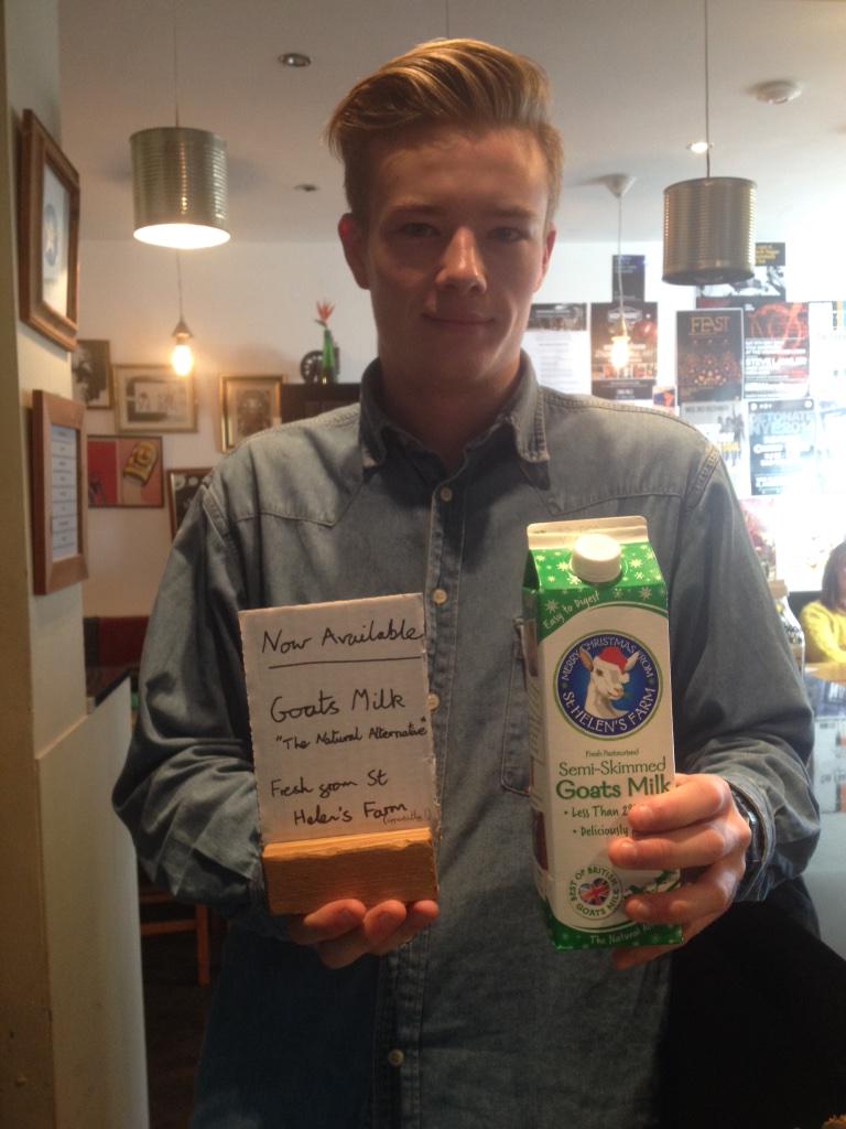 Froth_Fodder's tweet image. Now happy to offer goats milk courtesy of @St_HelensFarm