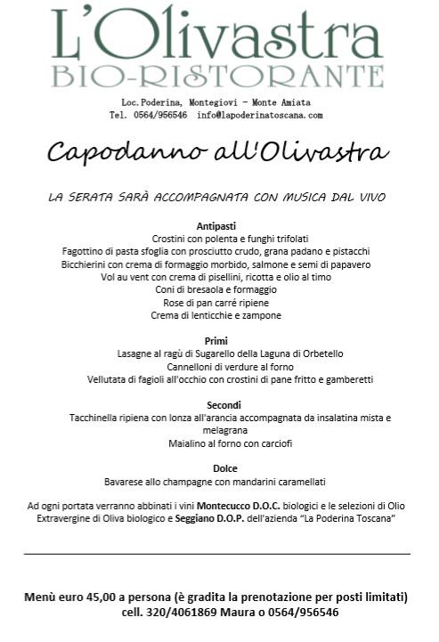 PoderinaToscana's tweet image. #Natale e #Capodanno al Ristorante l&apos;Olivastra, consultate i menù nelle immagini.