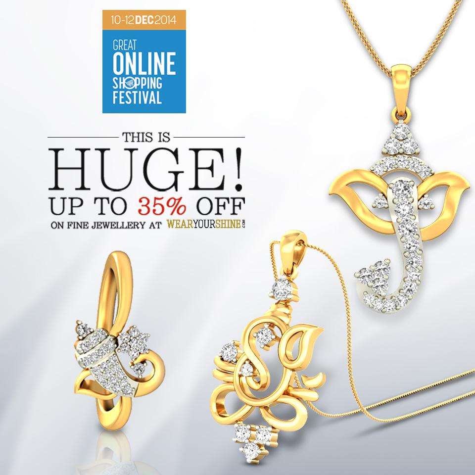 PCJeweller's tweet image. Buy these Ganesha jewellery at an exclusive 35% off in the #GOSF2014 
#WearYourShine by #PCJ
#Flexia #gold #goldrush