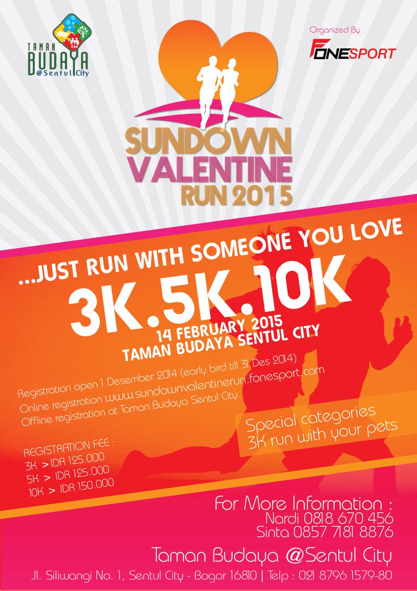 Taman Budaya On Twitter Yuuk Ikutan Sundown Valentine Run