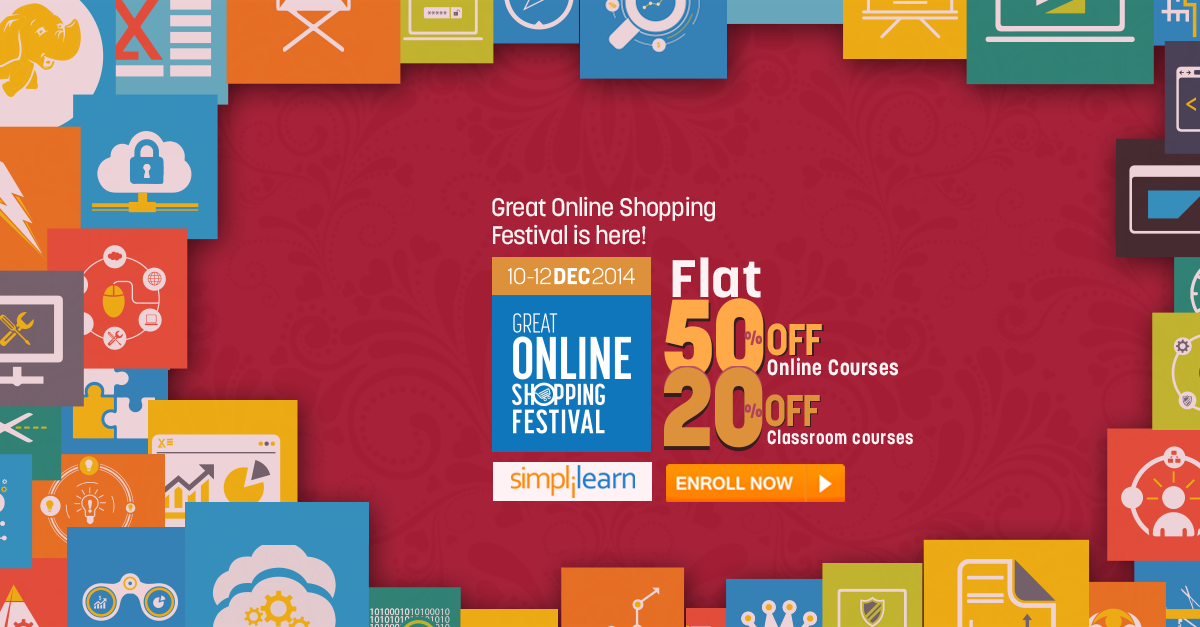 simplilearn's tweet image. Today is the last day to avail discounts @ #GOSF2014 on all our Online and Classroom Trainings bit.ly/1BCMC9g
