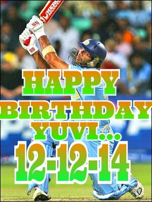 Happy birthday to our lovely world cup hero yuvraj singh 