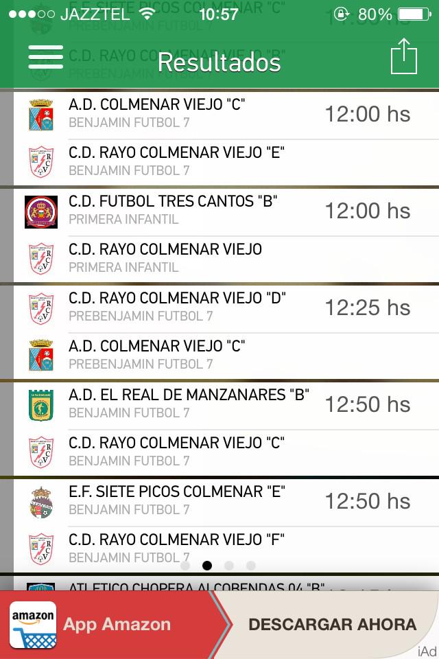 CDRayoColmenar's tweet photo. Aquí los partidos de F7 y F11 de mañana Sábado 13/Dic: http://t.co/58NaQ4ofEr