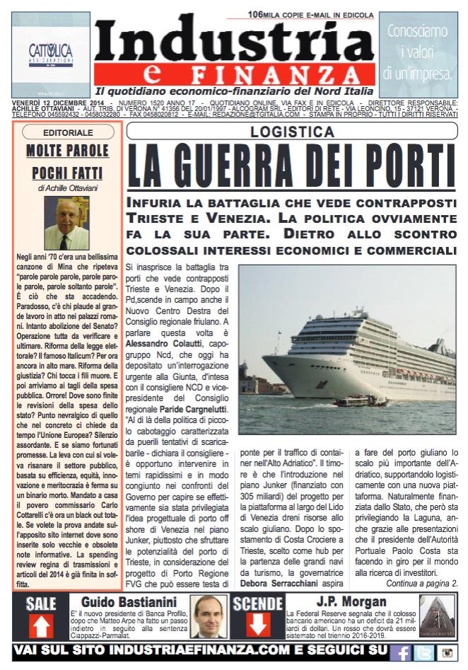 Buongiorno da <a href="/IndustriaeFinan/">Industria e Finanza</a>, eccoci #online anche oggi con la #primapagina bit.ly/1BCTbZw #news #venerdì