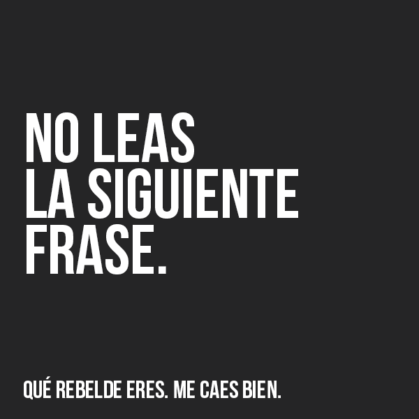 CanalOcio's tweet photo. Sólo para los rebeldes. http://t.co/JlFgssgznB