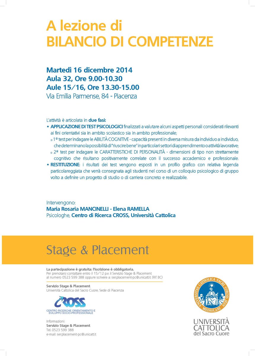 barbara_maria_m's tweet image. a lezione di #BilancioDiCompetenze per gestire studio e #OrientamentoProfessionale 16/12 #unicattpc @MauroBalordi