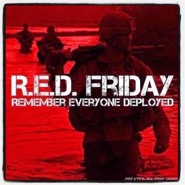 UndauntedA's tweet image. R.E.D. Friday. Remember Everyone Deployed. Support our Troops. #military #undauntedwarrior #undauntedsoldier #red