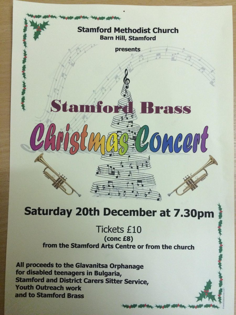 Stamford <a href="/stammyband/">Stamford Brass</a>  Christmas Charity Concert in association with Stamford Methodist Church. #xmasbanding