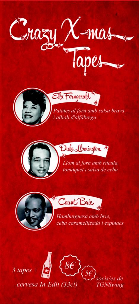 Demà només preocupa't de ballar. Menú especial crazy x-mas tapes! Soci no t'oblidis el teu carnet!@tgnswing