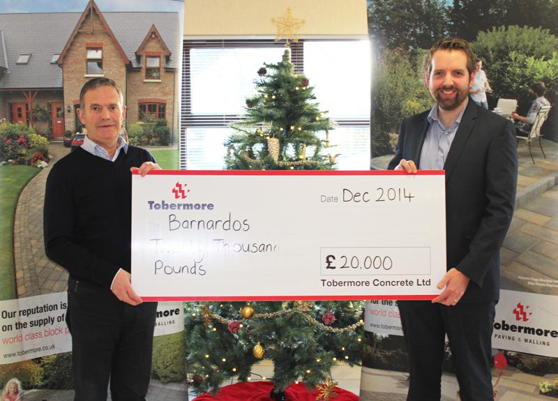 #Tobermore have donated an amazing £20, 000 to the 2014 @BarnardosNI #Christmas Fund! #believeinchildren