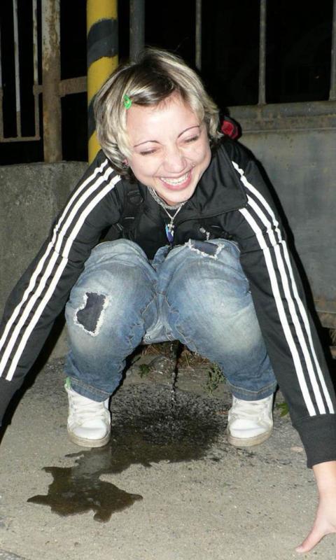 Bathroom outdoor crunchboy upskirt