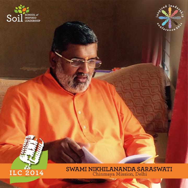 SOILIndia's tweet photo. Swami Nikhilananda Saraswati, the spiritual master of the #Chinmaya lineage, will be present tomorrow at #ILC2014 http://t.co/sCzuBIhlvU