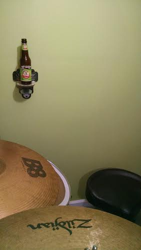 BevBench's tweet image. Next to his drum set! Thanks for the pic IG: Claude_Bawls #BevBench #benchit #drums #drummer #music #craftbeer #jam