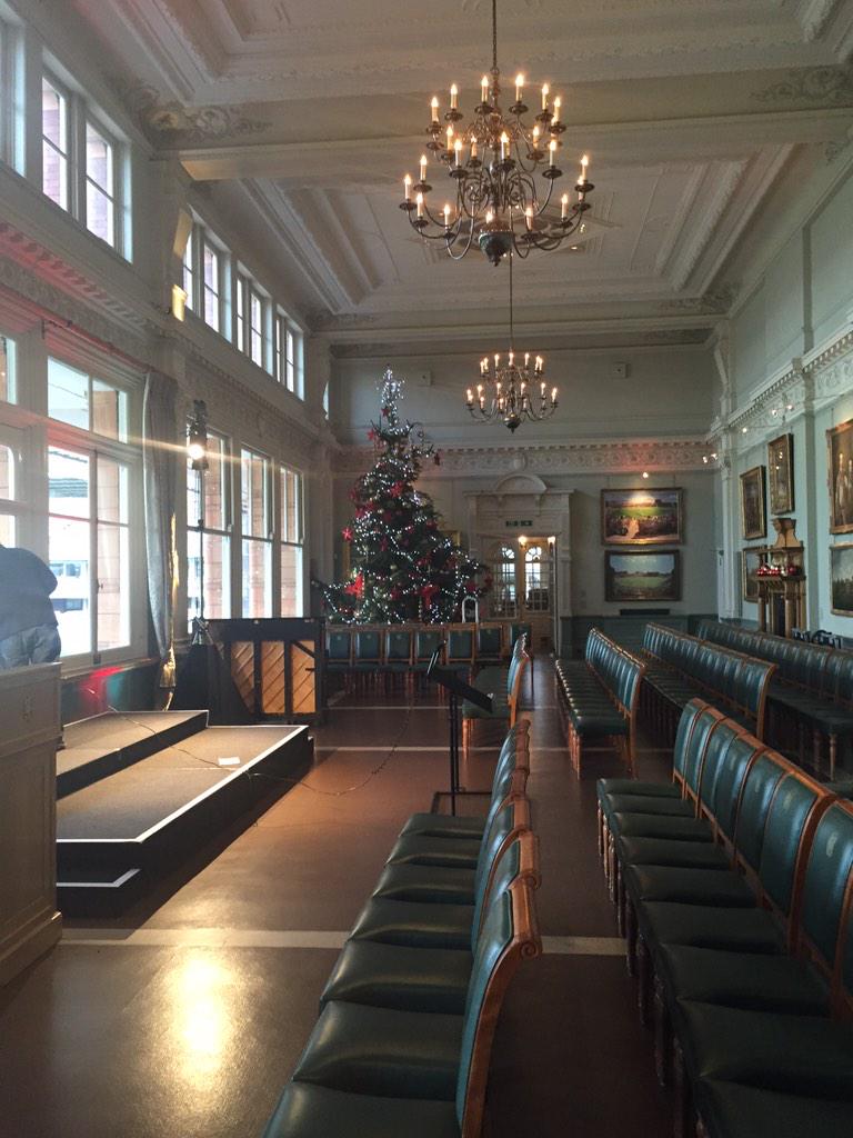 Middlesex_CCC's tweet photo. Getting the Long Room ready for the Carol concert this evening, our final event of our 150th year! #middlesex150 http://t.co/PLCmZS8GJ5