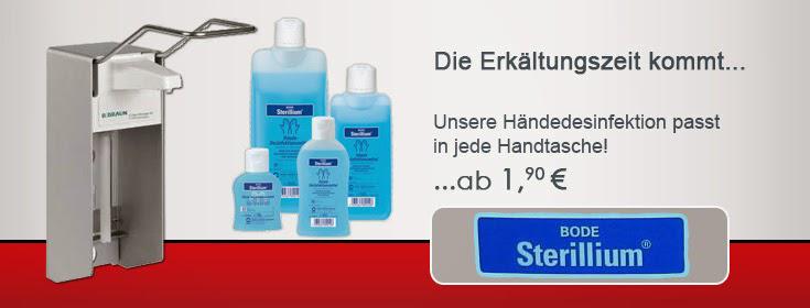 Die Erkältungszeit kommt....
ACHTUNG - VIELE DESINFEKTIONSMITTEL STARK IM PREIS GESENKT!
praxis-lieferant.de/Fuer-die-Praxi…