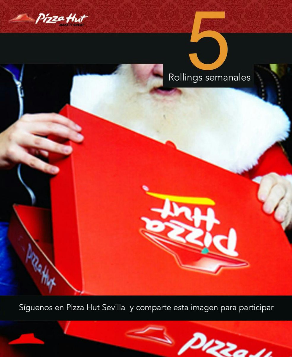 PizzaHut_SVQ's tweet photo. Participa hasta el domingo en el sorteo de 5 rollings por sólo seguirnos @PizzaHut_SVQ + RT ¡Ou ou ou! http://t.co/Ek0OLnhAnj