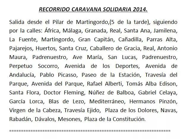 Mañana a las 17:00h, Caravana Solidaria "Dulce Navidad". Esperamos toda colaboración posible para los mas necesitados