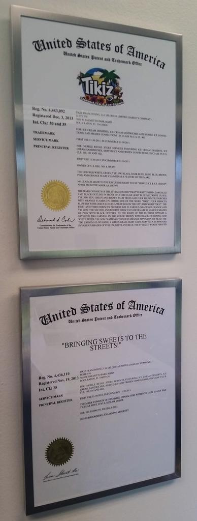 Tikiz Co-Founders Brian &amp; David Tollefson w/ their official Trademarks and Patent #tikiztakeover #tikiz