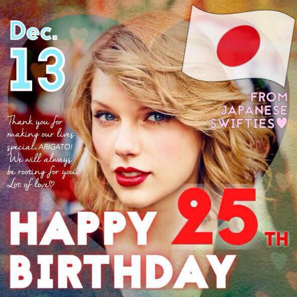 Happy Birthday  Taylor Swift                      Taylor Swift                        25               