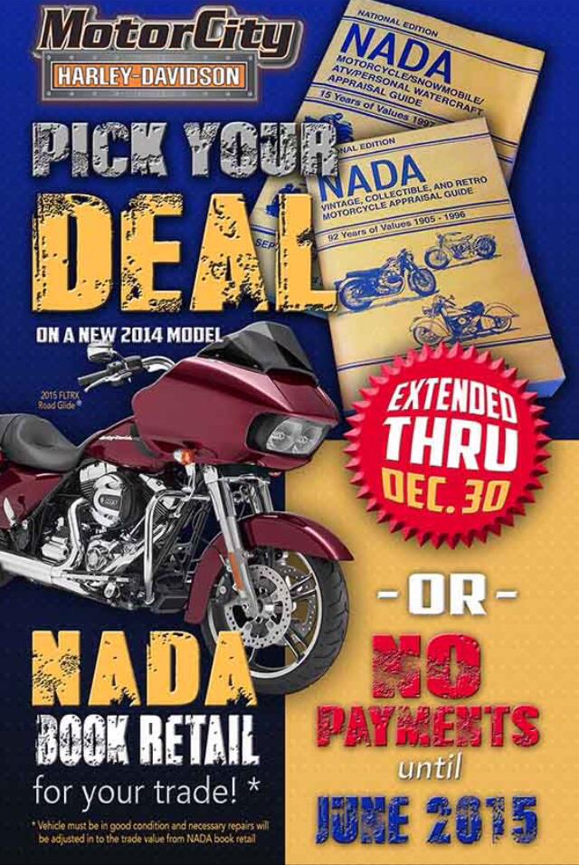 Cash in on your p.o.s.
<a href="/MotorCityHD/">Motor City H-D</a> 
Still open 7 days a week