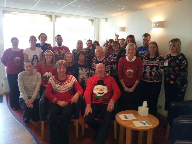 MalcolmFoyandCo's tweet photo. MCF Team supporting #ChristmasJumperDay raising money for @savechildrenuk #doncasterisgreat #rotherhamiswonderful http://t.co/xxejwW7CAw