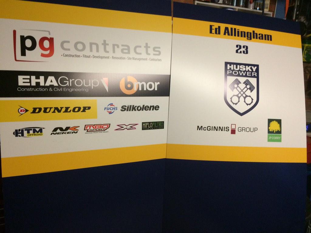 husky_power's tweet photo. @ArenacrossUK @fuchs_silkolene @DunlopLive @DunlopRacing @MBOSport1 @PGContracts @ed_eha boarding arrived roll on2015 http://t.co/Xa5scBU7Nc
