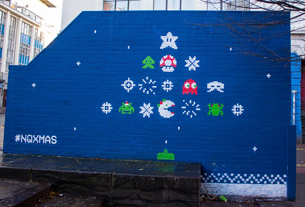 robstweetlife's tweet photo. Christmas Street Art Manchester @outhousemcr @neighbourhood #nqxmas #streetart #manchester http://t.co/shYNmzRLqt