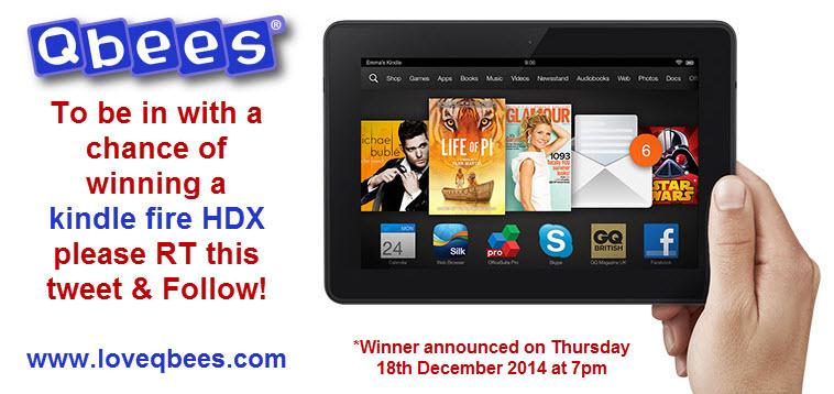 LoveQbees's tweet photo. WIN a kindle fire HDX! Just RT &amp; follow to be in with a chance of winning this fantastic prize http://t.co/4MXl3oem97 http://t.co/aOSMGlKCkL
