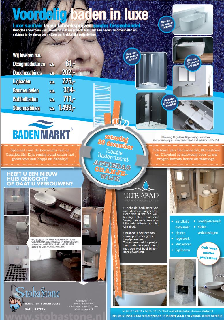 Actiedag voor bewoners van de Oranjewijk. Iedereen is van harte welkom! Wij staan er ook voor al uw vragen.