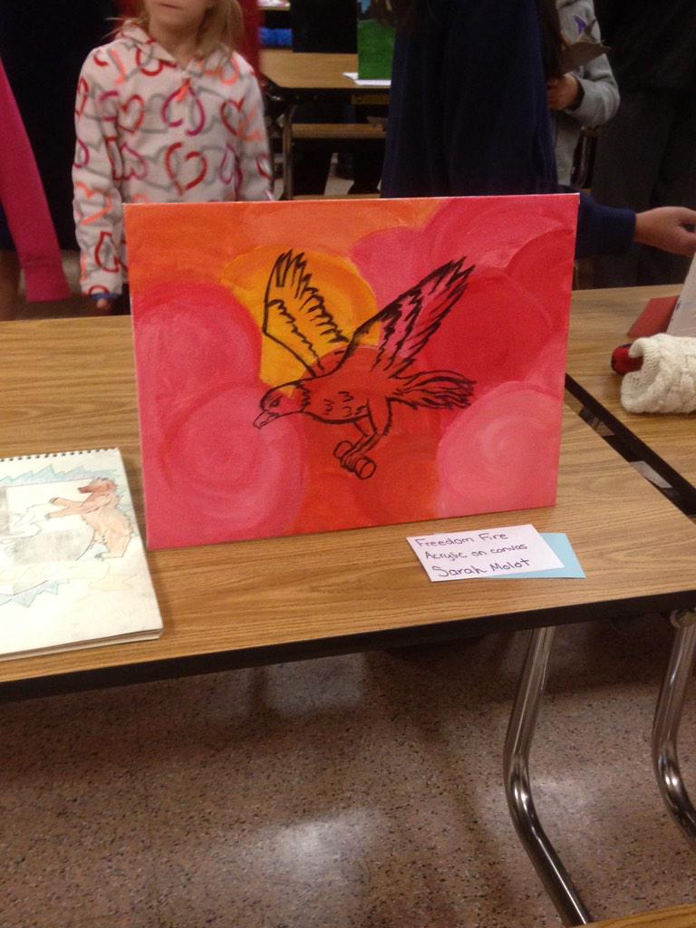 kamranju's tweet photo. Utopia art gallery at RCMC by 6th graders http://t.co/L2M5QEIZRv