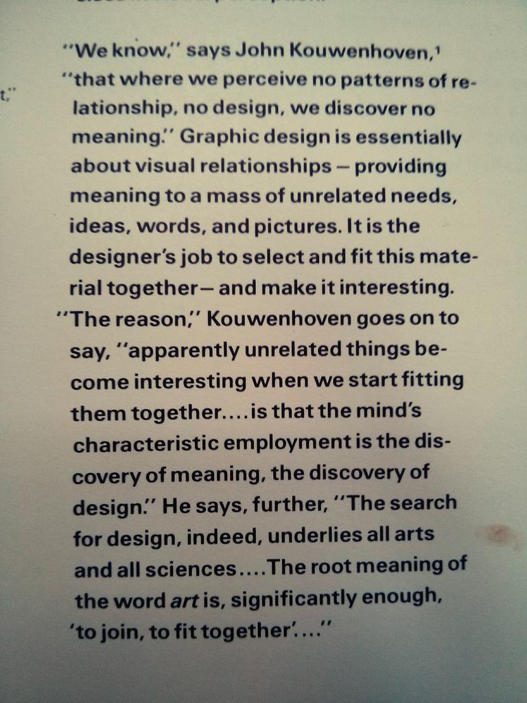 "@katherinemakes: Succinct observations from Paul Rand #design #artofthedesigner " Worth a quick read! K