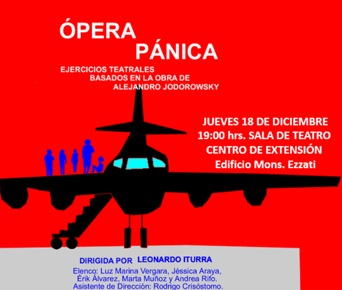 CEADEUCSC's tweet photo. CEADE te invita a la obra "Opera Pánica" del grupo de teatro de Funcionarios, jueves 18 dic 19:00 h entrada liberada http://t.co/xJn3fCfzqP