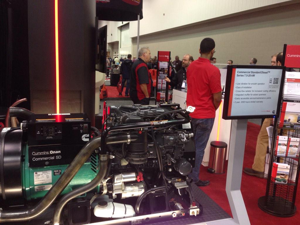 Cummins Onan Standard Diesel 20kw displayed at #PRIshow #PRI2014