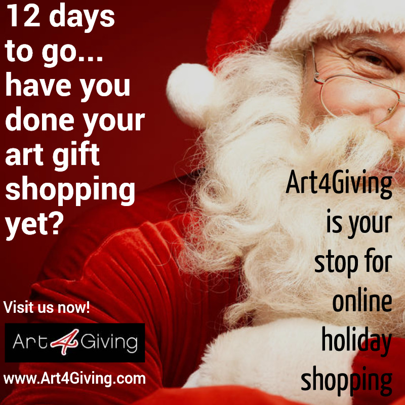Art4Giving's tweet photo. Only a few days left!!! Get your holiday shopping done and help Central Florida artist http://t.co/TYVEPvlEMU... http://t.co/xbskwLv6t3