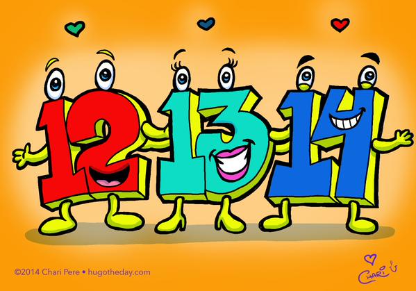 JewishCartoon's tweet image. Today, 12/13/14, is the final #sequentialdate of the century! So happy 12/13/14 everyone! Thanks, @hugotheday!