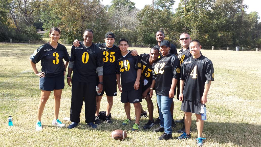 sharpstownctr's tweet image. Flag football Army vs Navy! :) @ArmyHouston